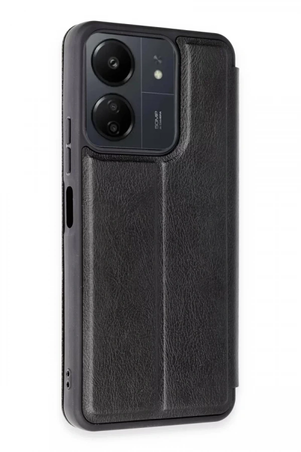 Xiaomi Redmi 13C Kılıf Flip Cover - Siyah