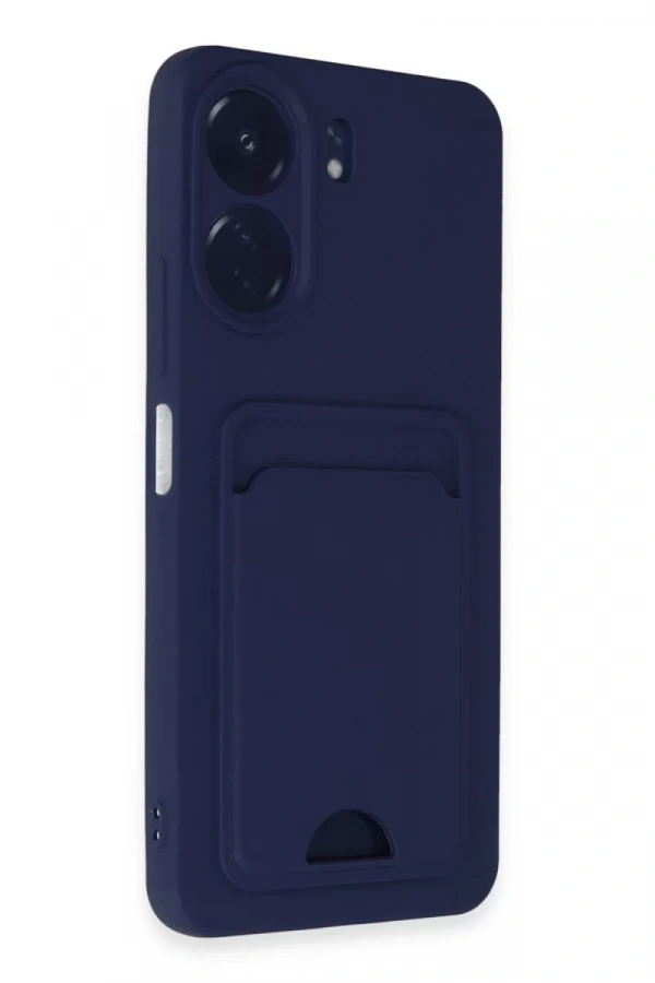 Xiaomi Redmi 13C Kılıf Kelvin Kartvizitli Silikon - Lacivert