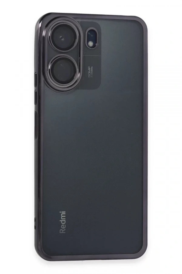 Xiaomi Redmi 13C Kılıf Lensli Silikon - Mor