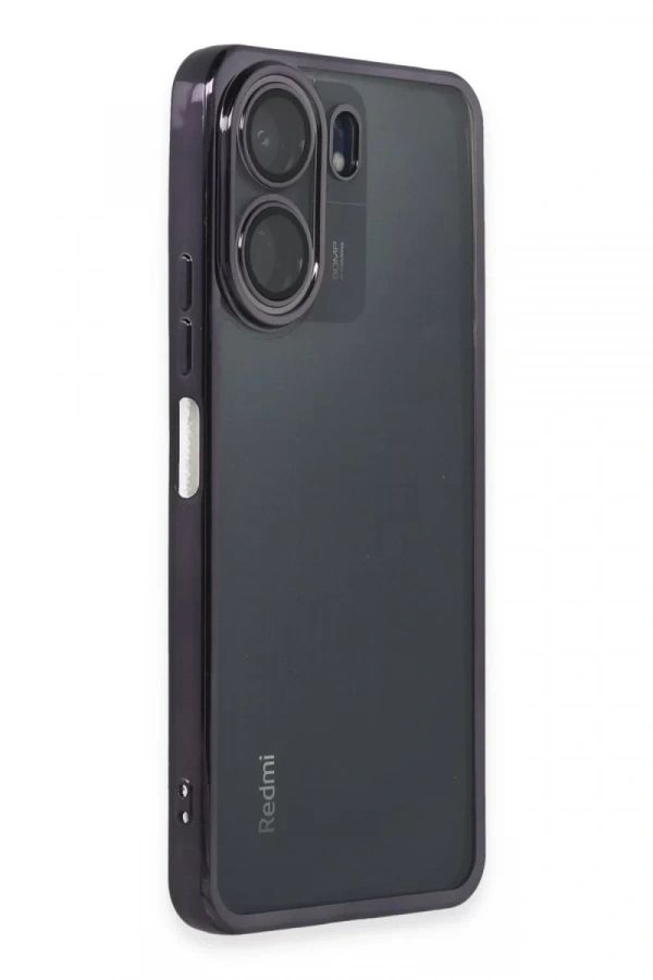 Xiaomi Redmi 13C Kılıf Lensli Silikon - Mor