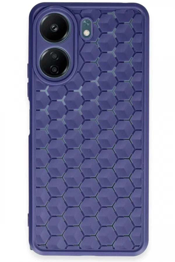Xiaomi Redmi 13C Kılıf Petek Silikon Kapak - Lacivert