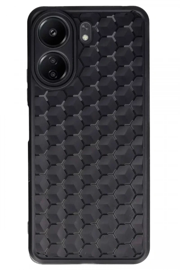 Xiaomi Redmi 13C Kılıf Petek Silikon Kapak - Siyah