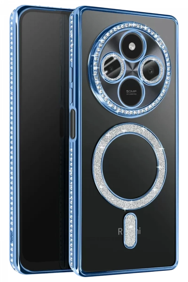 Xiaomi Redmi 14C Joke Simli Magneticsafe Kılıf - Mavi