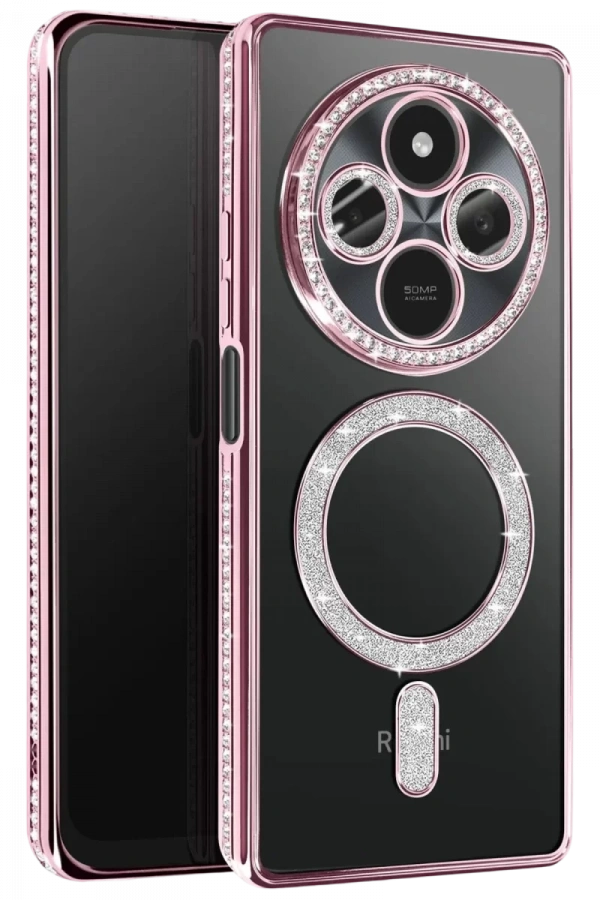 Xiaomi Redmi 14C Joke Simli Magneticsafe Kılıf - Pembe