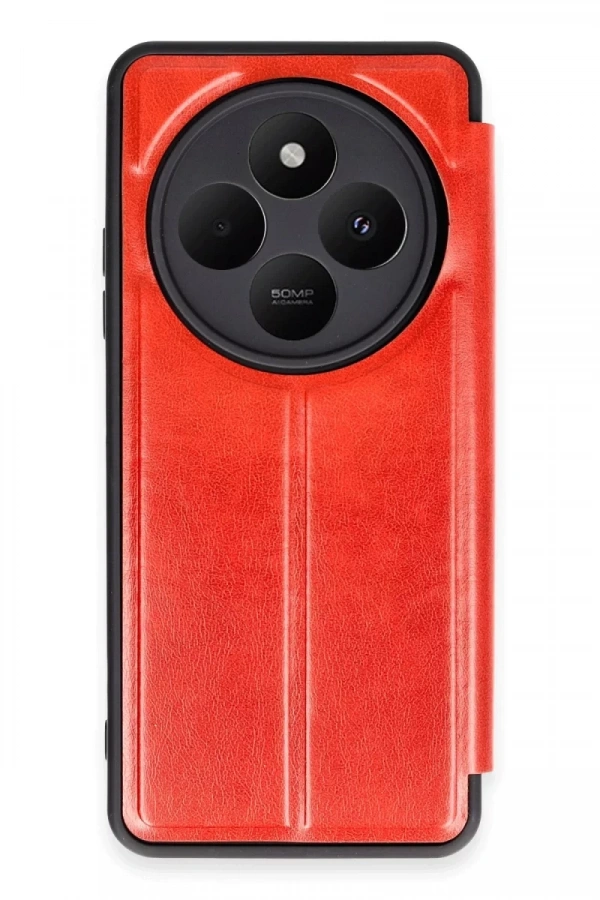 Xiaomi Redmi 14C Kılıf Flip Cover - Kırmızı