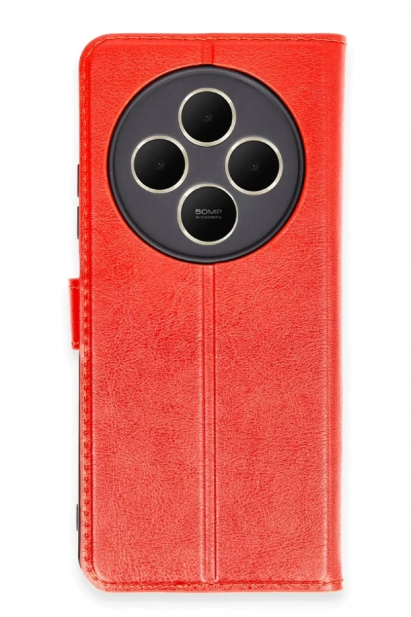Xiaomi Redmi 14C Kılıf Trend S Plus Kapaklı Kılıf - Kırmızı