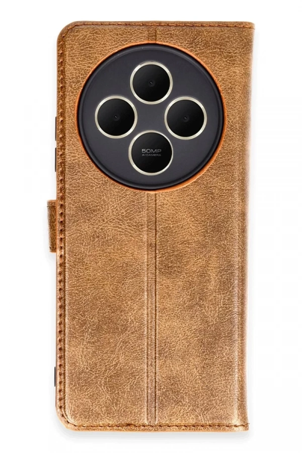 Xiaomi Redmi 14C Kılıf Trend S Plus Kapaklı Kılıf - Taba