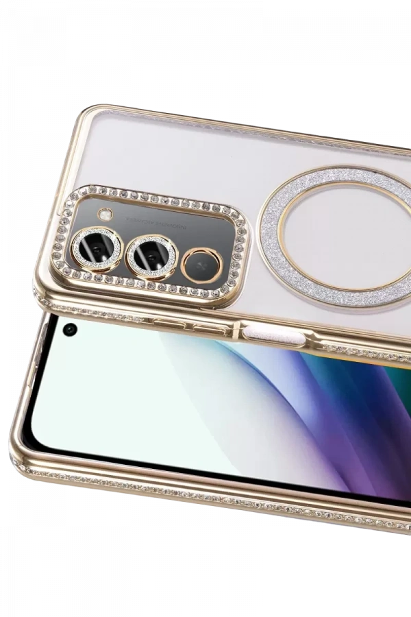 Xiaomi Redmi 15 4G Joke Simli Magneticsafe Kılıf - Gold