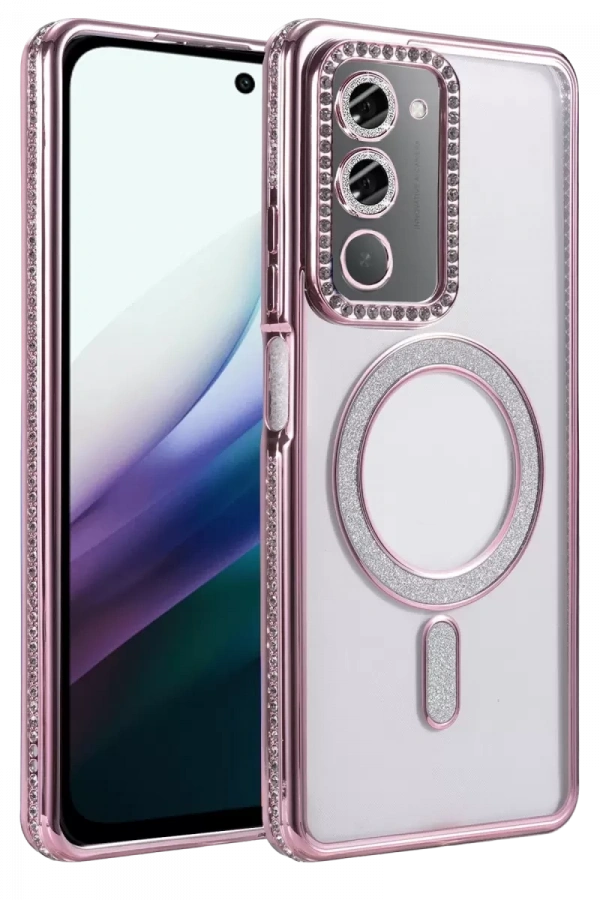 Xiaomi Redmi 15 4G Joke Simli Magneticsafe Kılıf - Pembe