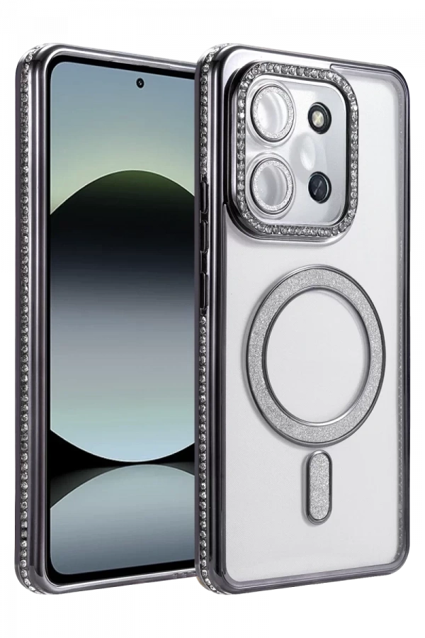 Xiaomi Redmi 15C 4G Joke Simli Magneticsafe Kılıf - Siyah