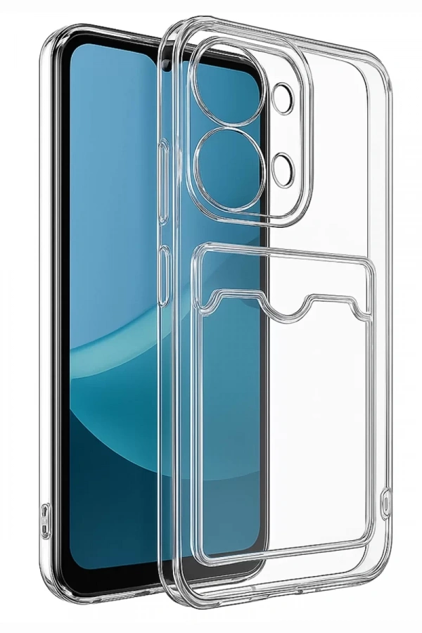 Xiaomi Redmi 15C 4G Kılıf Kart Şeffaf Silikon - Şeffaf