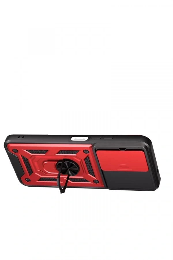 Xiaomi Redmi 15C 4G Pars Lens Yüzüklü Silikon - Kırmızı