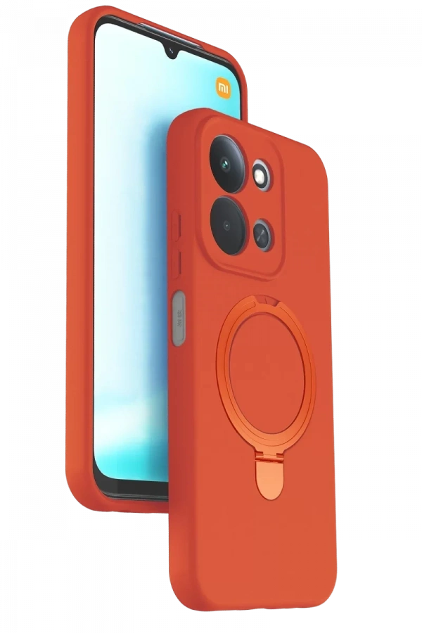 Xiaomi Redmi 15C 4G Regal Magsafe Standlı Kapak - Turuncu