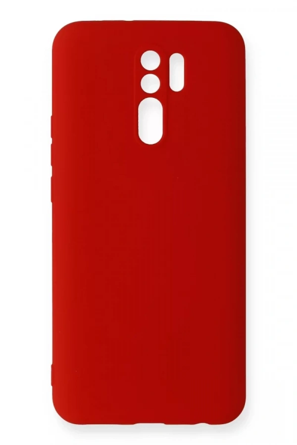 Xiaomi Redmi 9 Kılıf Nano içi Kadife Silikon - Kırmızı