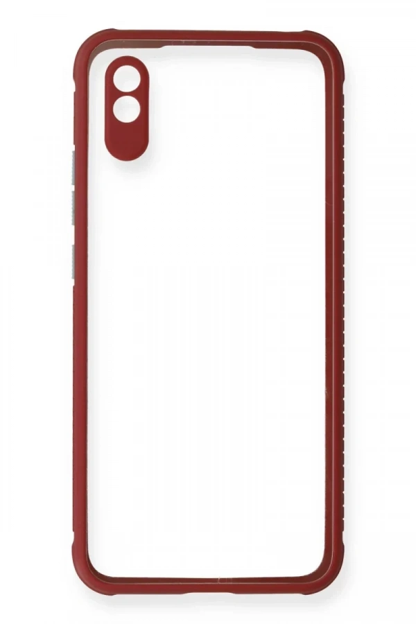 Xiaomi Redmi 9A Kılıf Miami Şeffaf Silikon - Fuşya