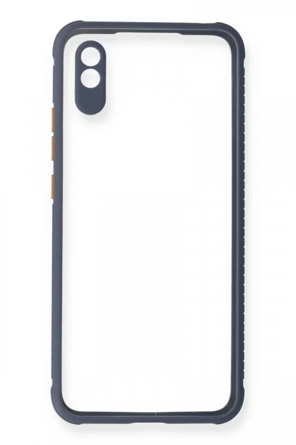Xiaomi Redmi 9A Kılıf Miami Şeffaf Silikon - Gri