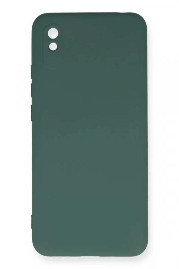 Xiaomi Redmi 9A Kılıf Nano içi Kadife Silikon - Koyu Yeşil