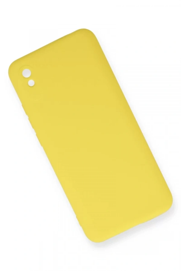 Xiaomi Redmi 9A Kılıf Nano içi Kadife Silikon - Sarı