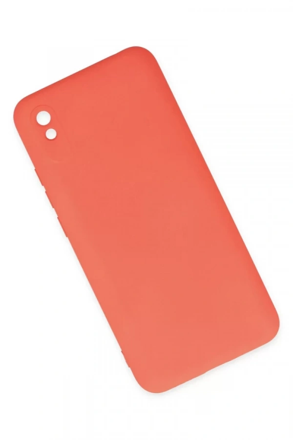 Xiaomi Redmi 9A Kılıf Nano içi Kadife Silikon - Turuncu