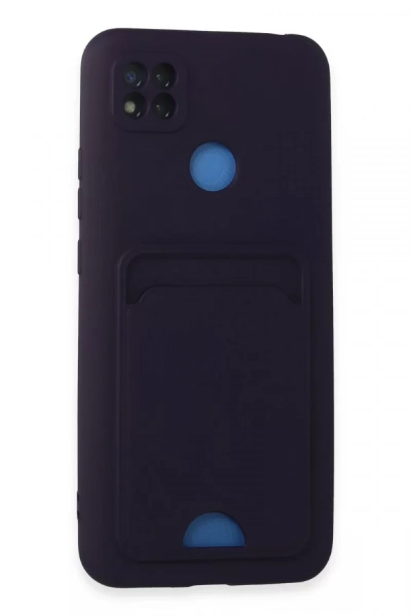 Xiaomi Redmi 9C Kılıf Kelvin Kartvizitli Silikon - Derin Mor
