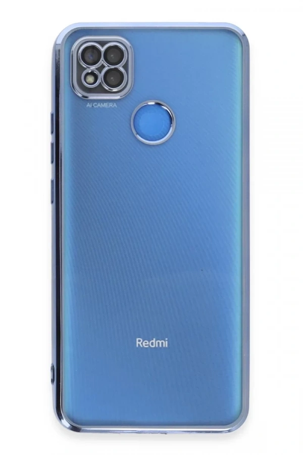 Xiaomi Redmi 9C Kılıf Lensli Silikon - Açık Mavi