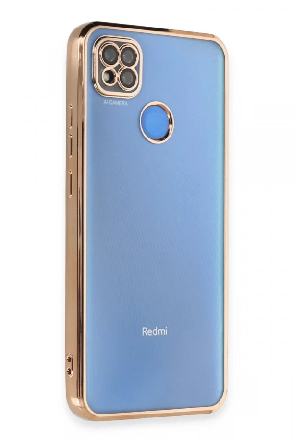 Xiaomi Redmi 9C Kılıf Lensli Silikon - Gold