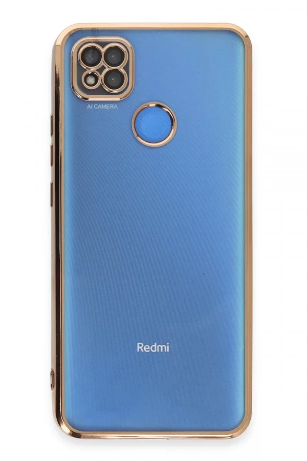 Xiaomi Redmi 9C Kılıf Lensli Silikon - Gold