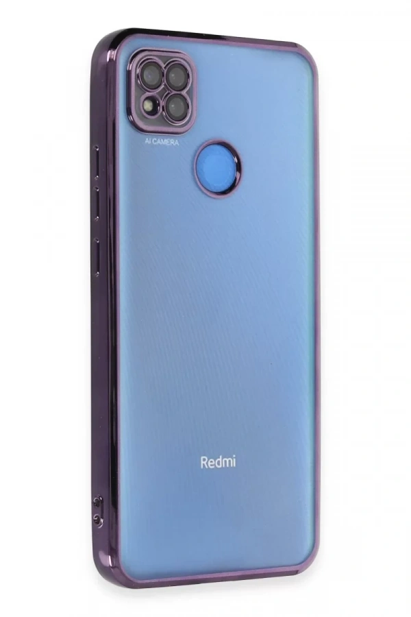 Xiaomi Redmi 9C Kılıf Lensli Silikon - Mor