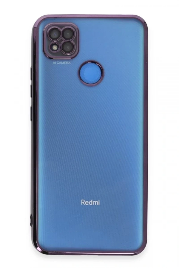 Xiaomi Redmi 9C Kılıf Lensli Silikon - Mor