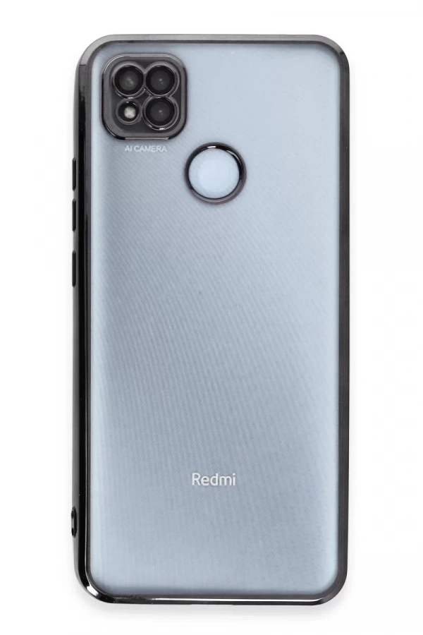 Xiaomi Redmi 9C Kılıf Lensli Silikon - Siyah