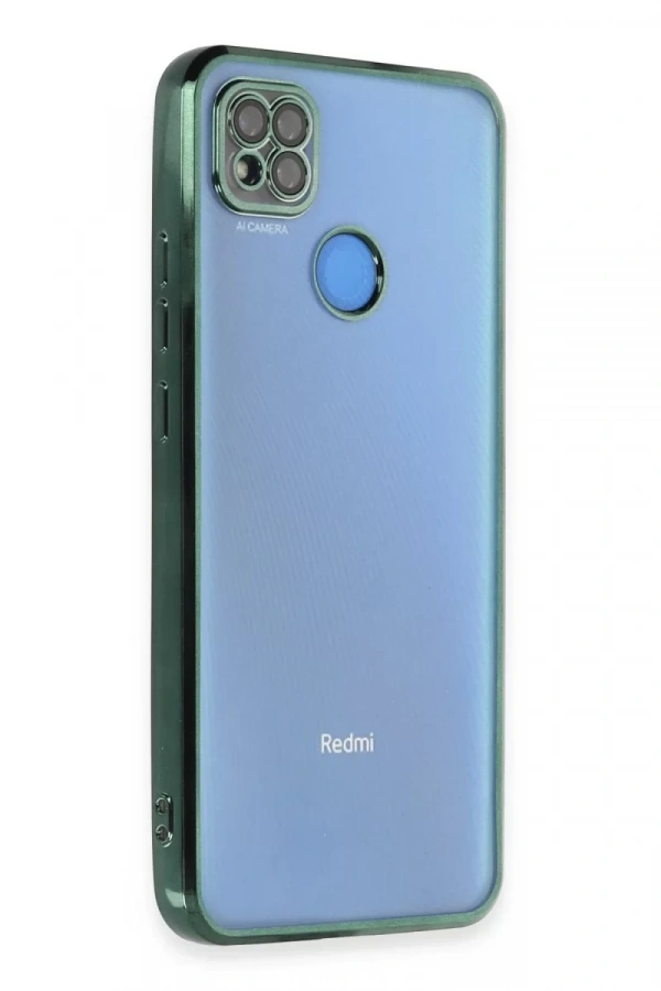 Xiaomi Redmi 9C Kılıf Lensli Silikon - Yeşil