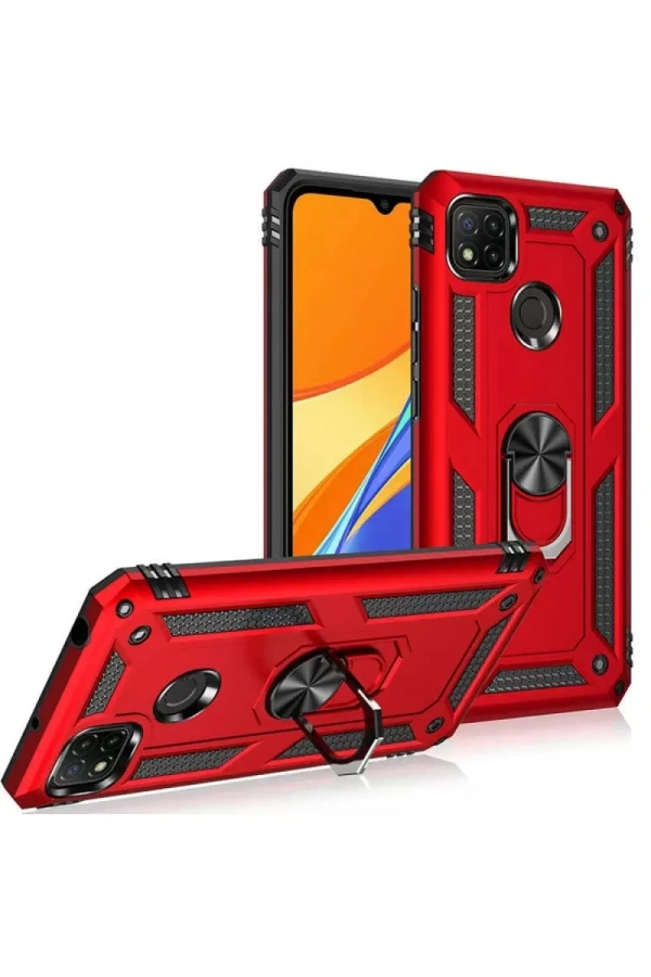Xiaomi Redmi 9C Kılıf Sofya Yüzüklü Silikon Kapak - Rose