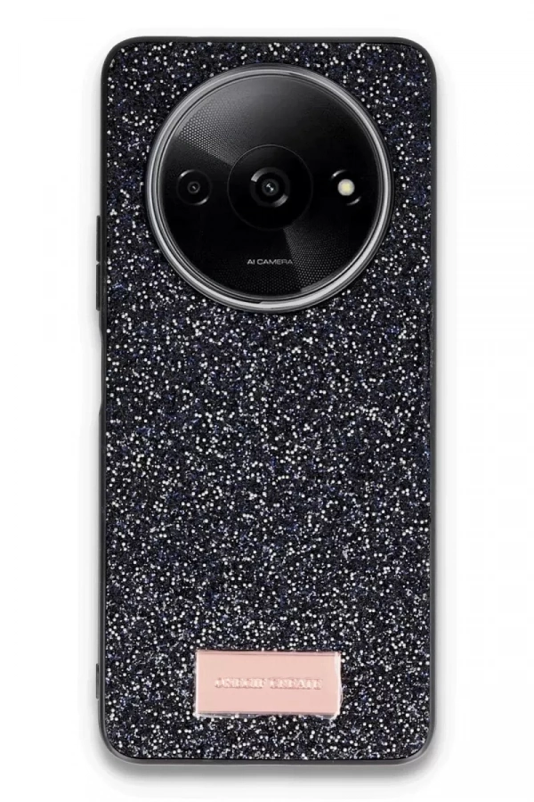 Xiaomi Redmi A3 4G Bright Simli Kapak - Siyah