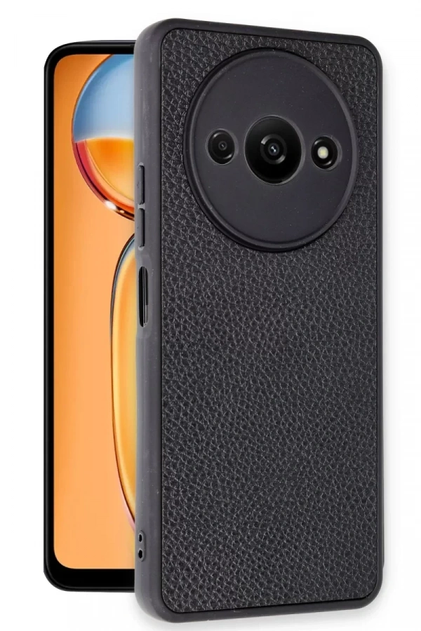 Xiaomi Redmi A3 4G Kılıf Aras Deri Kapak - Siyah