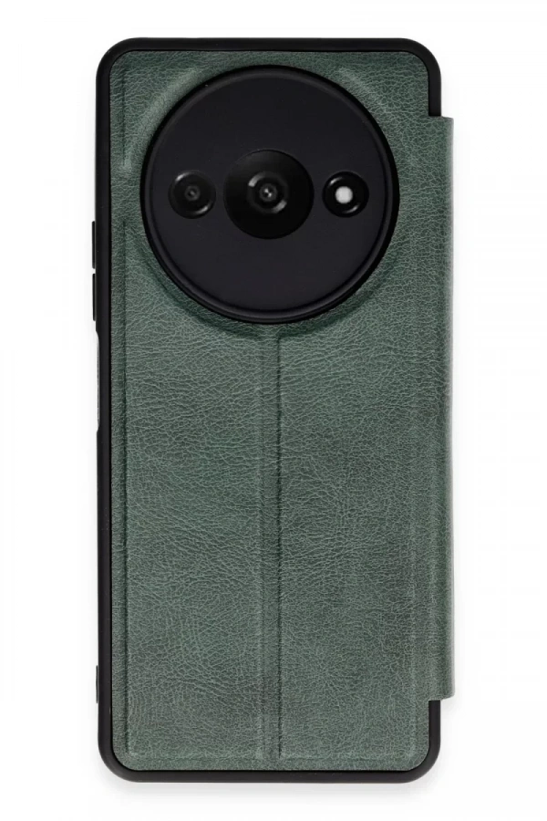 Xiaomi Redmi A3 4G Kılıf Flip Cover - Koyu Yeşil