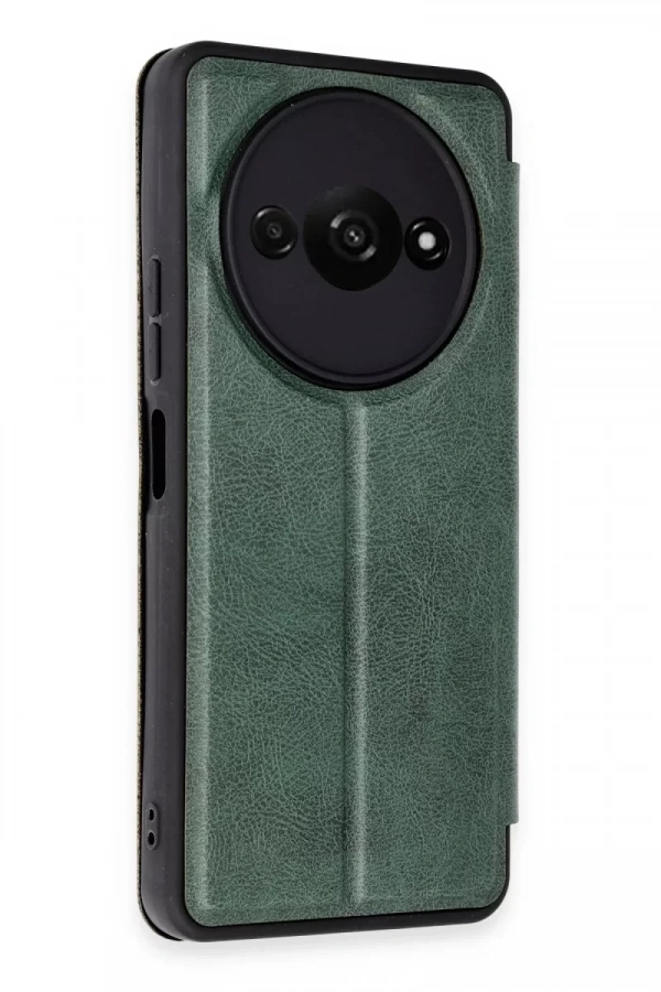 Xiaomi Redmi A3 4G Kılıf Flip Cover - Koyu Yeşil