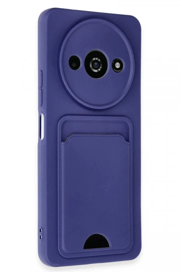 Xiaomi Redmi A3 4G Kılıf Kelvin Kartvizitli Silikon - Lacivert