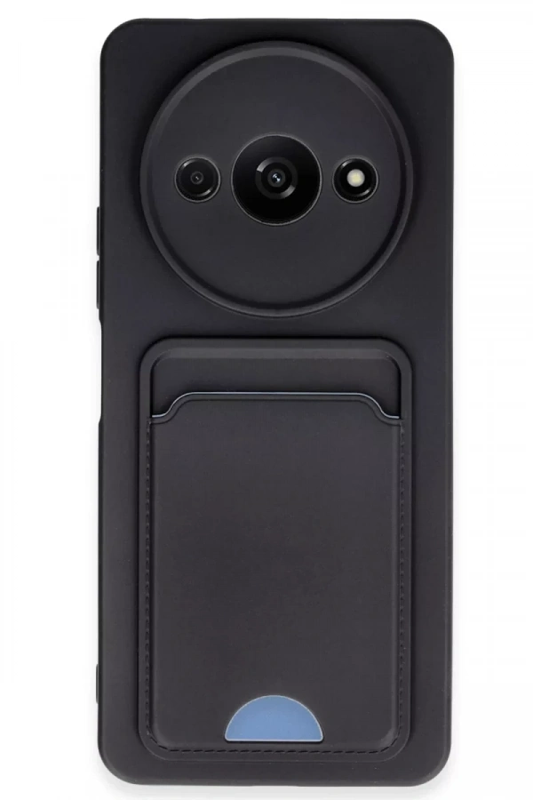 Xiaomi Redmi A3 4G Kılıf Kelvin Kartvizitli Silikon - Siyah
