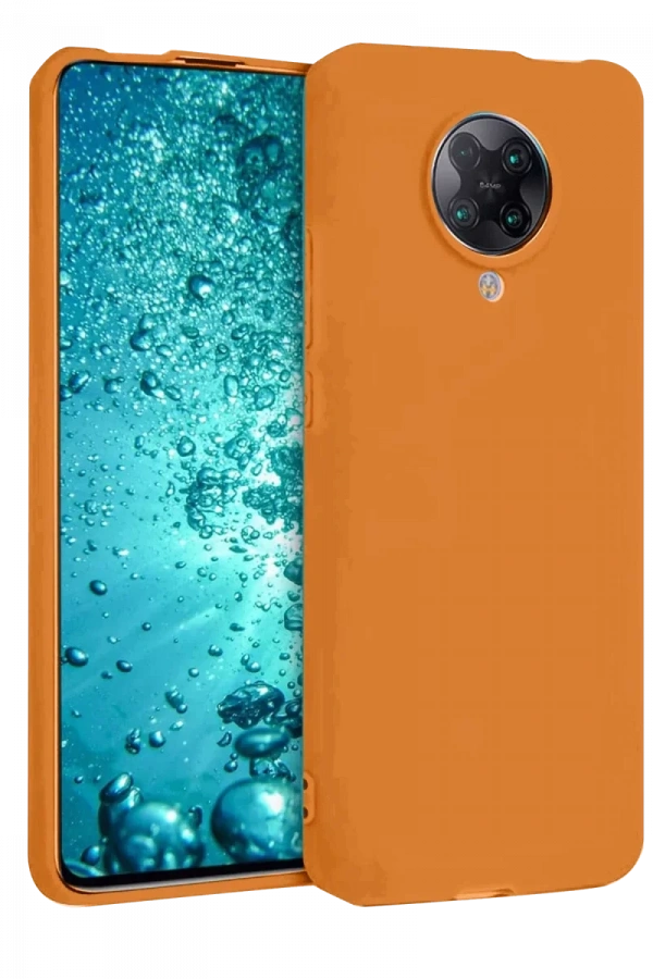 Xiaomi Redmi K30 Pro Kılıf Nano içi Kadife Silikon - Turuncu