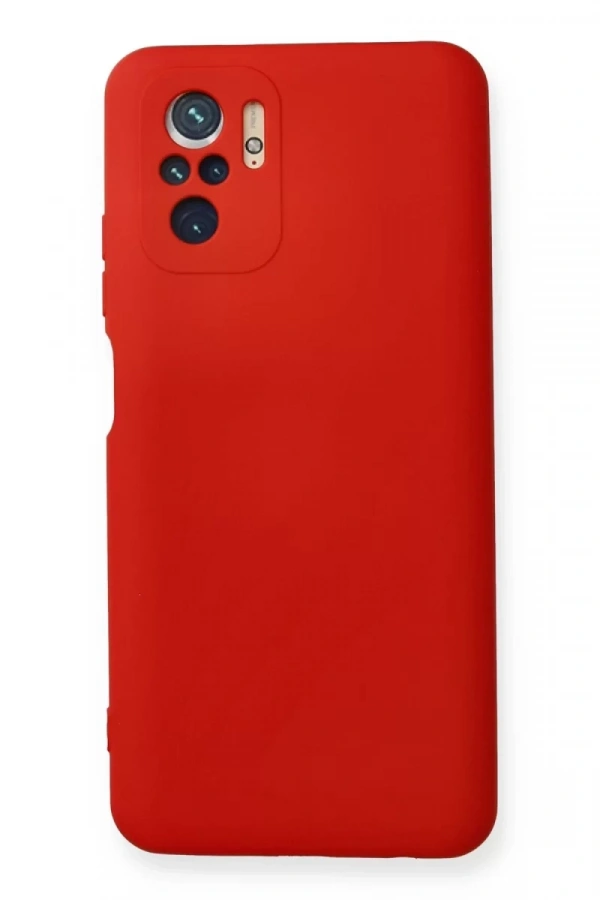 Xiaomi Redmi Note 10 Kılıf Nano içi Kadife Silikon - Kırmızı