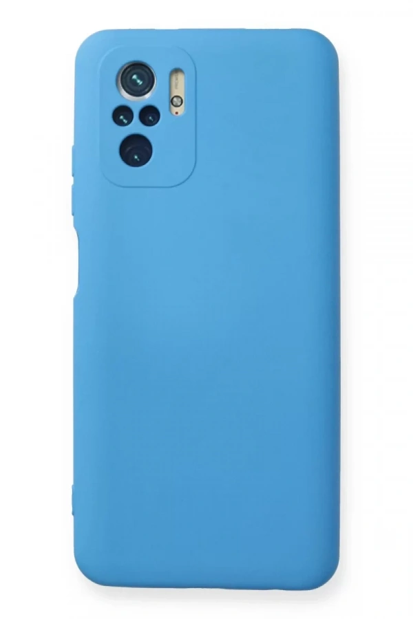 Xiaomi Redmi Note 10 Kılıf Nano içi Kadife Silikon - Mavi