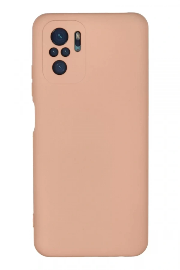 Xiaomi Redmi Note 10 Kılıf Nano içi Kadife Silikon - Pudra