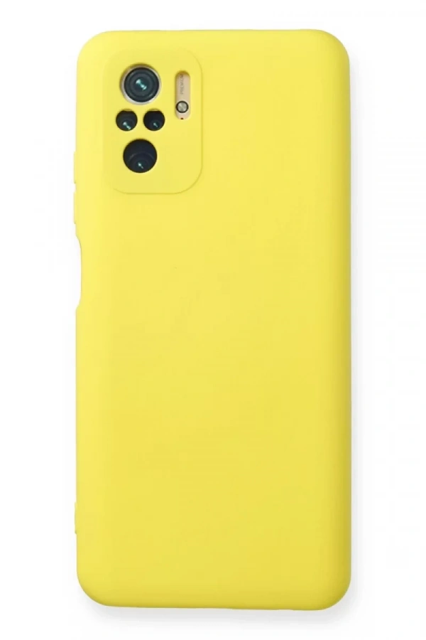 Xiaomi Redmi Note 10 Kılıf Nano içi Kadife Silikon - Sarı