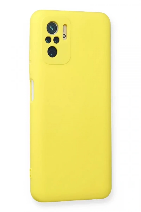 Xiaomi Redmi Note 10 Kılıf Nano içi Kadife Silikon - Sarı