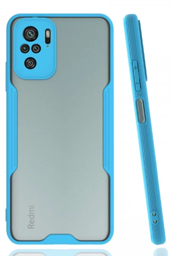 Xiaomi Redmi Note 10 Kılıf Platin Silikon - Mavi