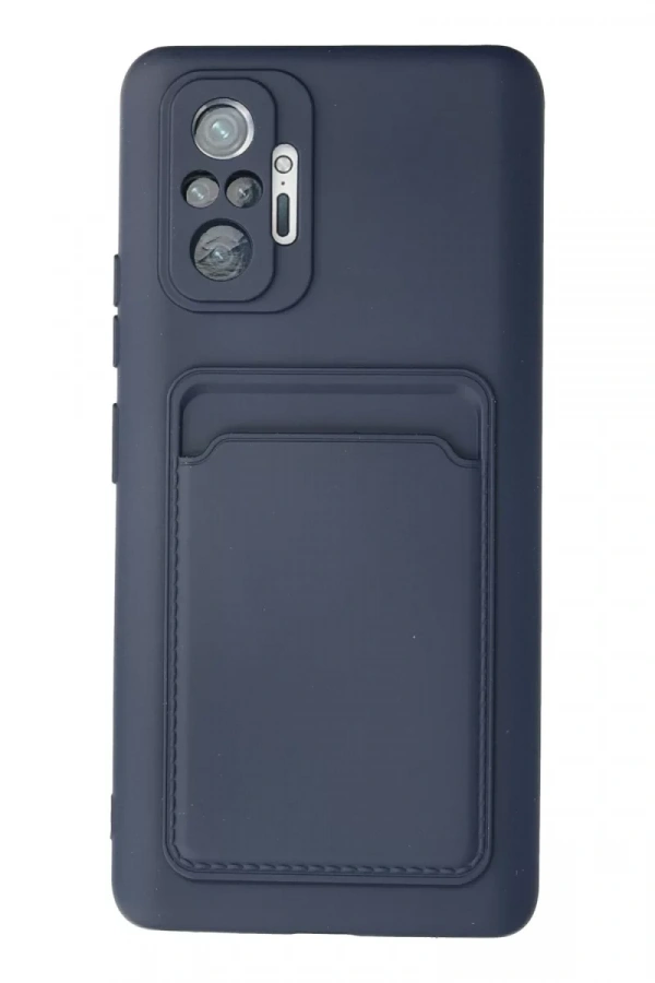 Xiaomi Redmi Note 10 Pro Kılıf Kelvin Kartvizitli Silikon - Lacivert