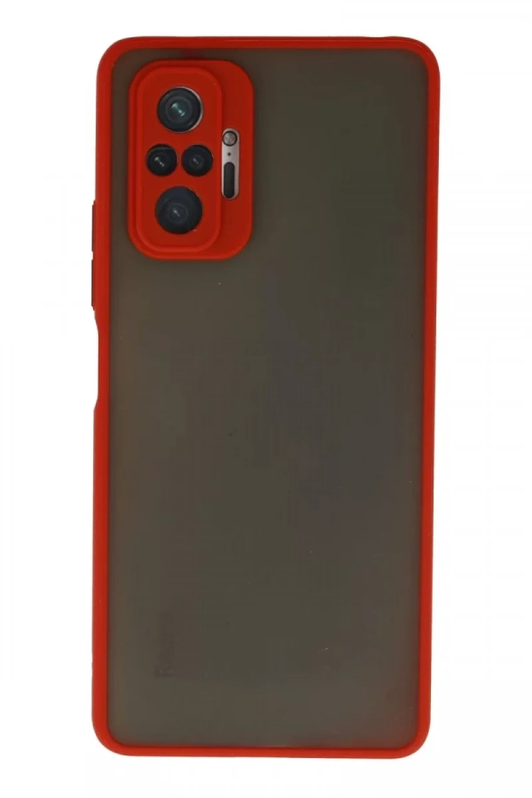 Xiaomi Redmi Note 10 Pro Kılıf Montreal Silikon Kapak - Kırmızı