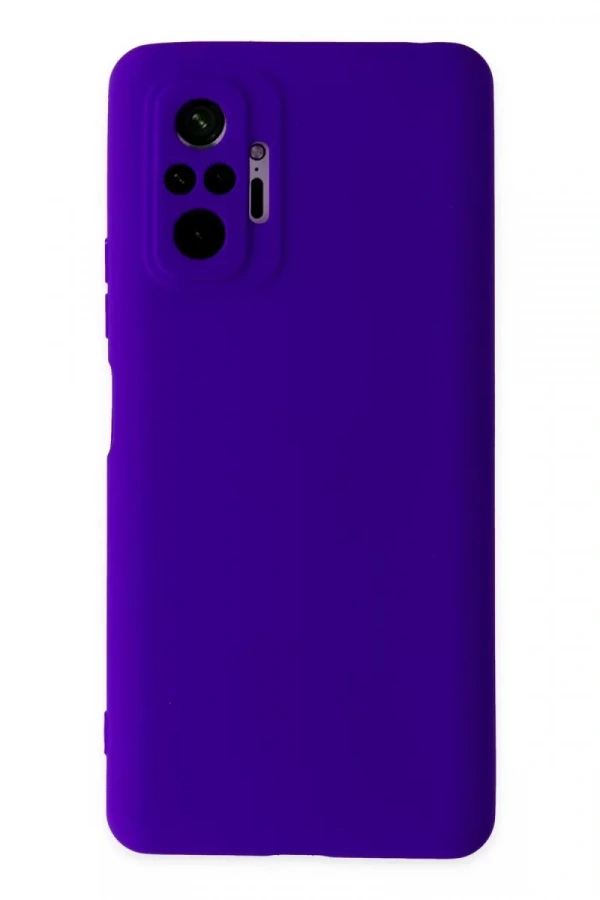 Xiaomi Redmi Note 10 Pro Kılıf Nano içi Kadife Silikon - Mor