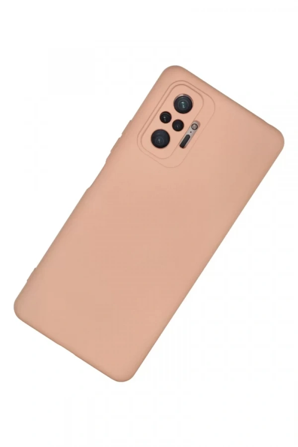 Xiaomi Redmi Note 10 Pro Kılıf Nano içi Kadife Silikon - Pudra