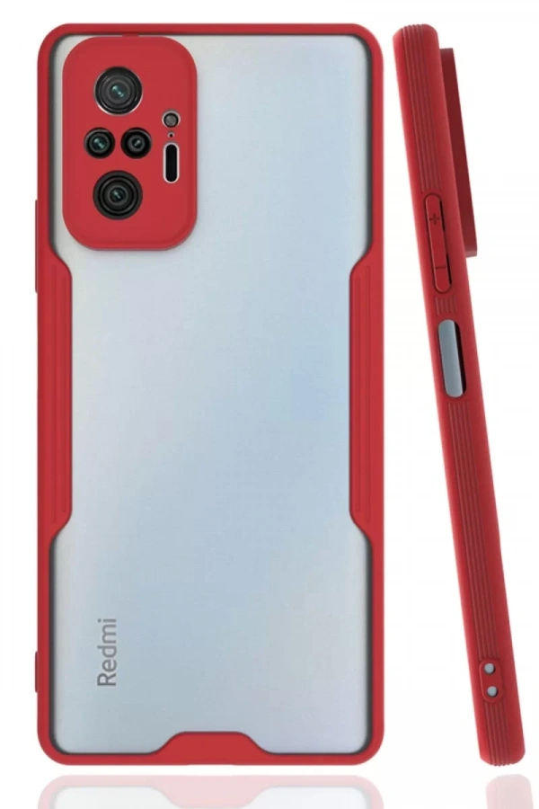 Xiaomi Redmi Note 10 Pro Kılıf Platin Silikon - Kırmızı